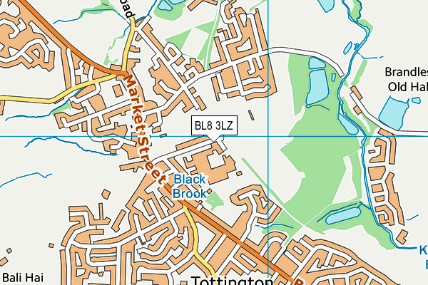 BL8 3LZ map - OS VectorMap District (Ordnance Survey)