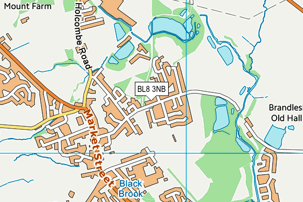 BL8 3NB map - OS VectorMap District (Ordnance Survey)