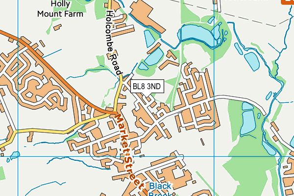 BL8 3ND map - OS VectorMap District (Ordnance Survey)