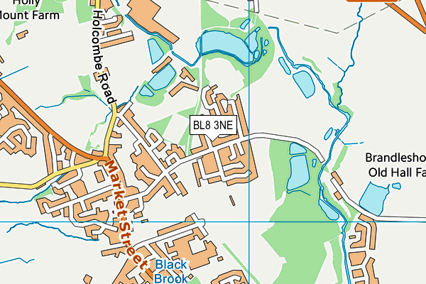 BL8 3NE map - OS VectorMap District (Ordnance Survey)