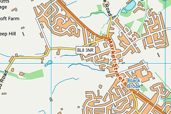 BL8 3NR map - OS VectorMap District (Ordnance Survey)