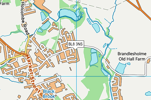 BL8 3NS map - OS VectorMap District (Ordnance Survey)