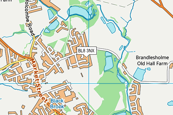 BL8 3NX map - OS VectorMap District (Ordnance Survey)