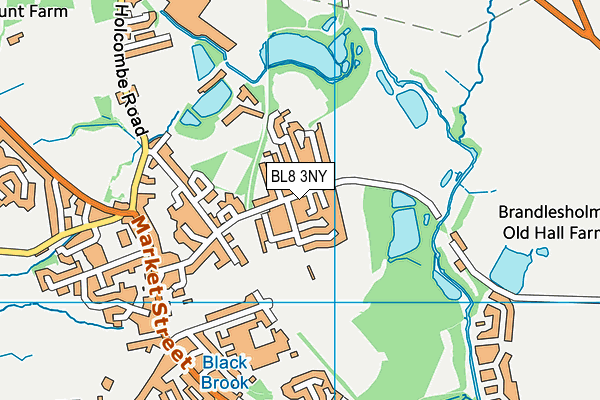 BL8 3NY map - OS VectorMap District (Ordnance Survey)