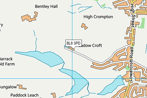 BL8 3PD map - OS VectorMap District (Ordnance Survey)