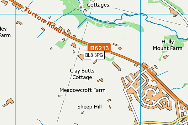 BL8 3PG map - OS VectorMap District (Ordnance Survey)