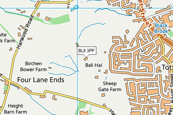 BL8 3PP map - OS VectorMap District (Ordnance Survey)