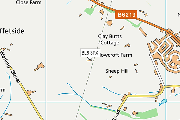 BL8 3PX map - OS VectorMap District (Ordnance Survey)