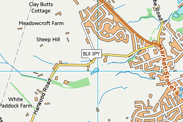 BL8 3PY map - OS VectorMap District (Ordnance Survey)