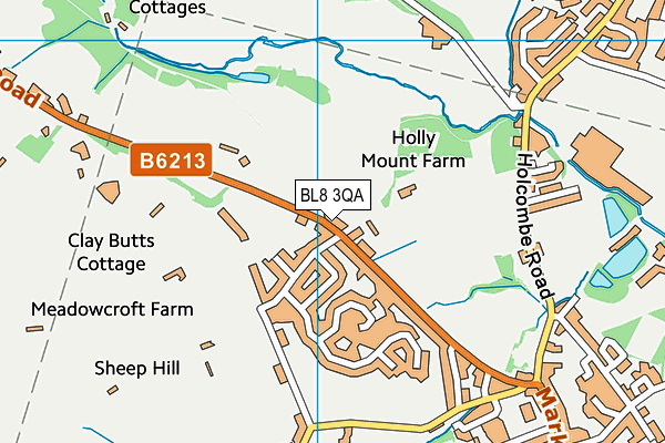 BL8 3QA map - OS VectorMap District (Ordnance Survey)