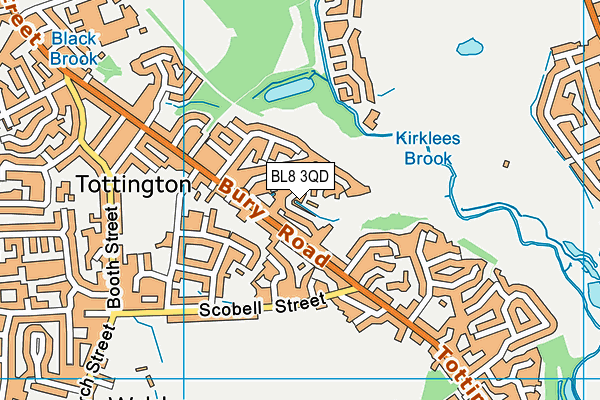 BL8 3QD map - OS VectorMap District (Ordnance Survey)