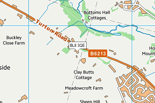 BL8 3QE map - OS VectorMap District (Ordnance Survey)