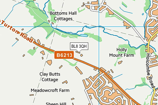 BL8 3QH map - OS VectorMap District (Ordnance Survey)