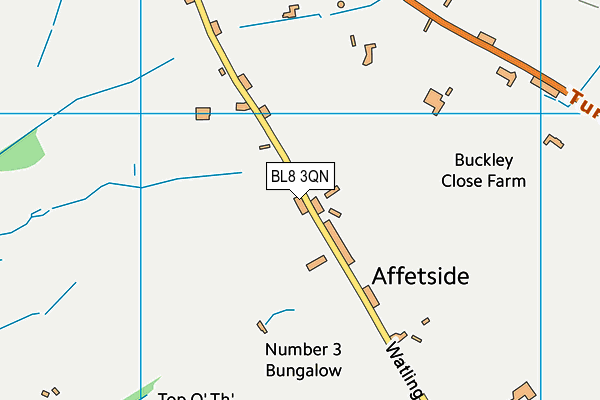 BL8 3QN map - OS VectorMap District (Ordnance Survey)