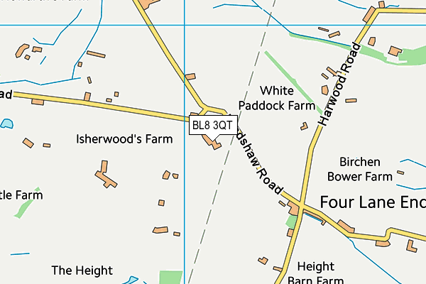 BL8 3QT map - OS VectorMap District (Ordnance Survey)