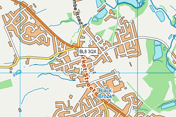 BL8 3QX map - OS VectorMap District (Ordnance Survey)
