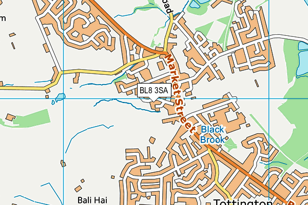 BL8 3SA map - OS VectorMap District (Ordnance Survey)