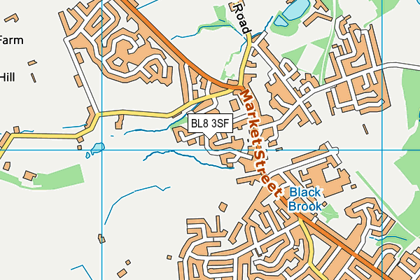 BL8 3SF map - OS VectorMap District (Ordnance Survey)