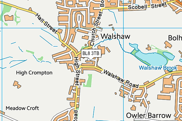 BL8 3TB map - OS VectorMap District (Ordnance Survey)