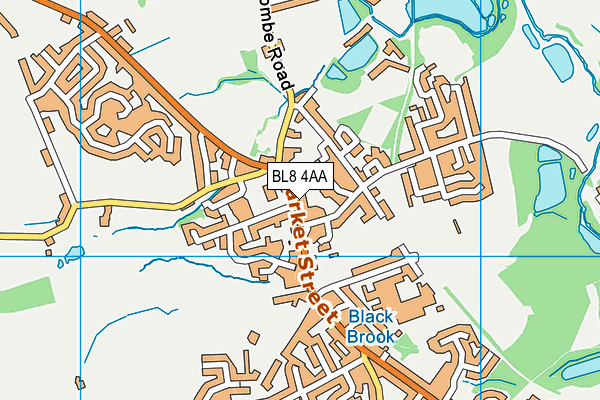 BL8 4AA map - OS VectorMap District (Ordnance Survey)