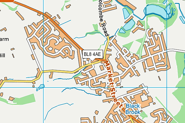 BL8 4AE map - OS VectorMap District (Ordnance Survey)