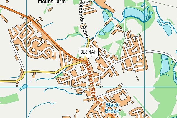 BL8 4AH map - OS VectorMap District (Ordnance Survey)