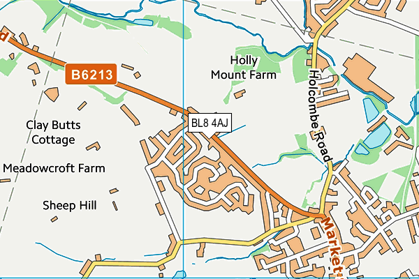BL8 4AJ map - OS VectorMap District (Ordnance Survey)