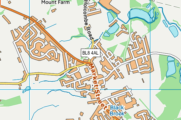 BL8 4AL map - OS VectorMap District (Ordnance Survey)