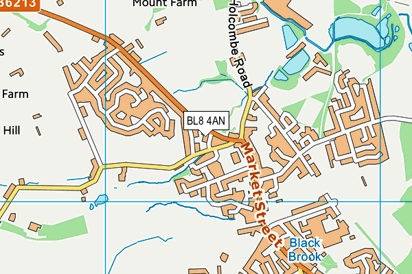 BL8 4AN map - OS VectorMap District (Ordnance Survey)