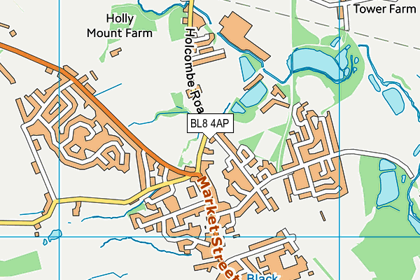 BL8 4AP map - OS VectorMap District (Ordnance Survey)
