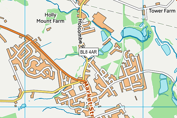 BL8 4AR map - OS VectorMap District (Ordnance Survey)