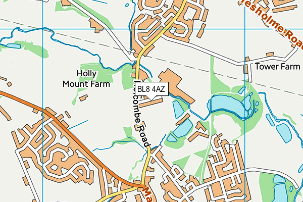 BL8 4AZ map - OS VectorMap District (Ordnance Survey)