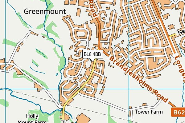 BL8 4BB map - OS VectorMap District (Ordnance Survey)