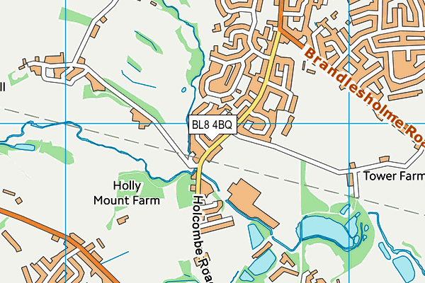 BL8 4BQ map - OS VectorMap District (Ordnance Survey)