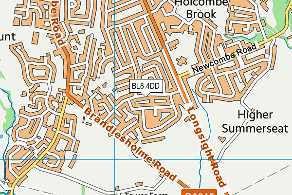 BL8 4DD map - OS VectorMap District (Ordnance Survey)