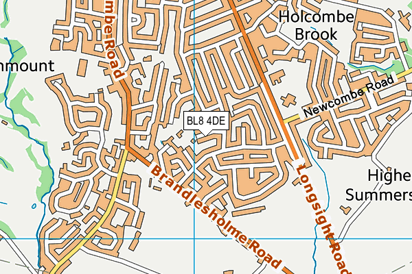 BL8 4DE map - OS VectorMap District (Ordnance Survey)