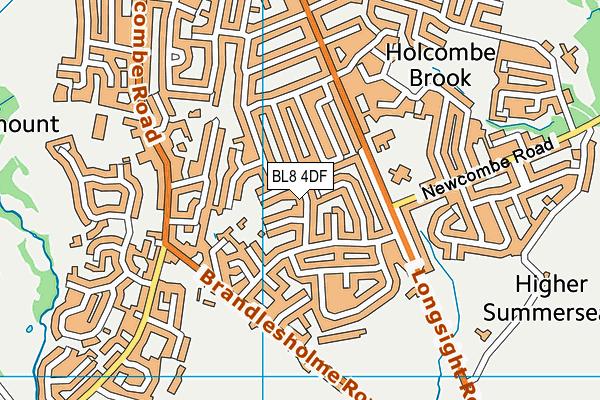 BL8 4DF map - OS VectorMap District (Ordnance Survey)