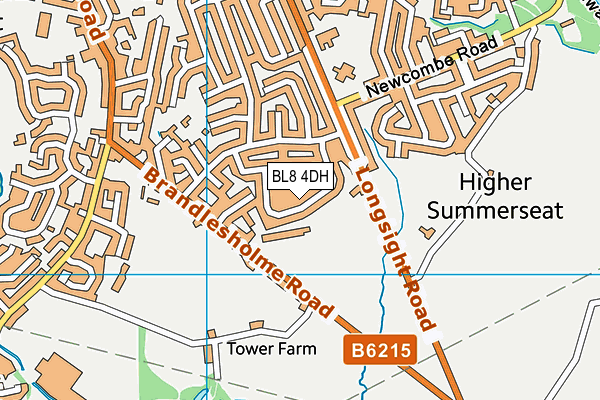 BL8 4DH map - OS VectorMap District (Ordnance Survey)