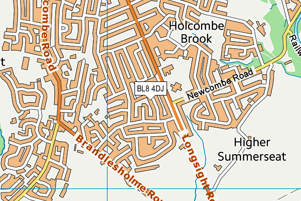 BL8 4DJ map - OS VectorMap District (Ordnance Survey)