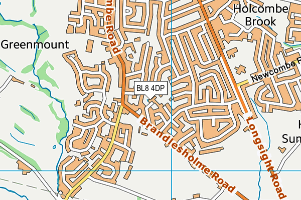 BL8 4DP map - OS VectorMap District (Ordnance Survey)