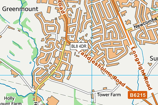 BL8 4DR map - OS VectorMap District (Ordnance Survey)