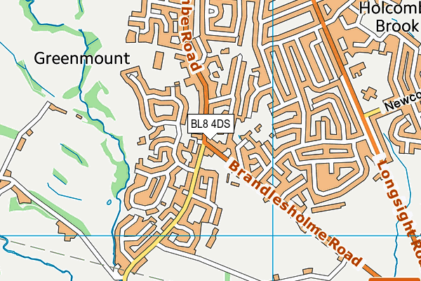 BL8 4DS map - OS VectorMap District (Ordnance Survey)