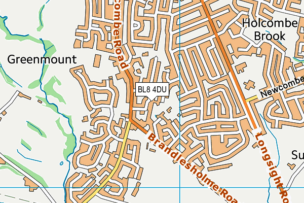 BL8 4DU map - OS VectorMap District (Ordnance Survey)