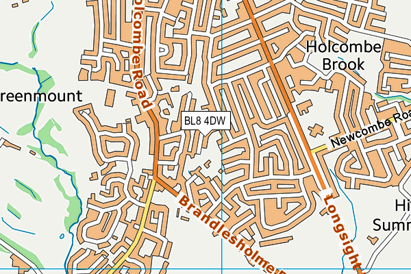 BL8 4DW map - OS VectorMap District (Ordnance Survey)