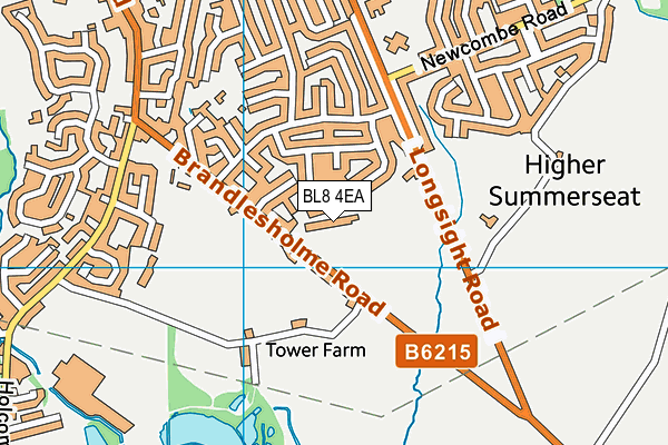 BL8 4EA map - OS VectorMap District (Ordnance Survey)