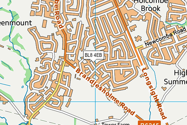 BL8 4EB map - OS VectorMap District (Ordnance Survey)