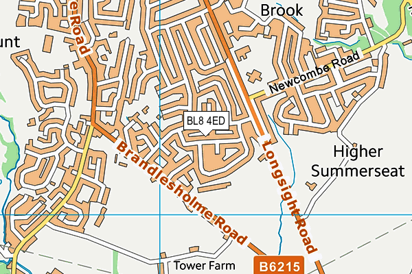 BL8 4ED map - OS VectorMap District (Ordnance Survey)