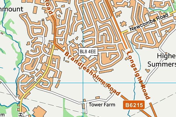 BL8 4EE map - OS VectorMap District (Ordnance Survey)