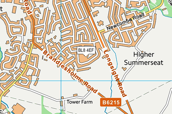 BL8 4EF map - OS VectorMap District (Ordnance Survey)