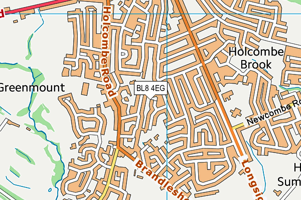 BL8 4EG map - OS VectorMap District (Ordnance Survey)